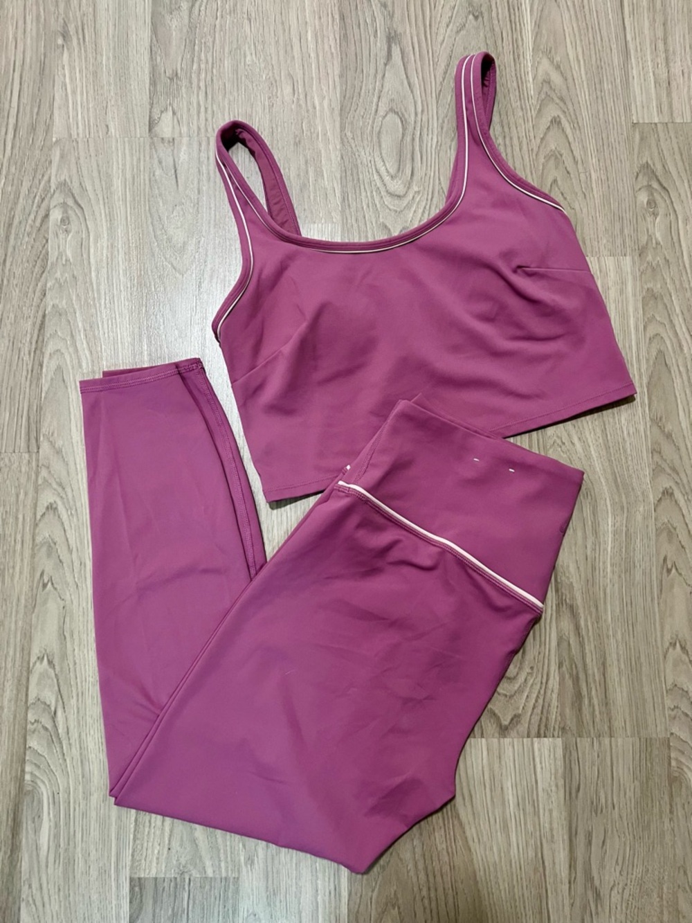 JoyLab Magenta Active Crop Tank and Leggings Set